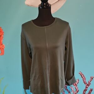 Jones New York Dark Green Long Sleeve Top
